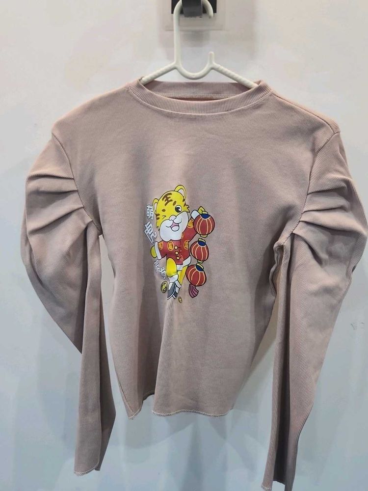 Cartoon Tiger Graphic Sweatshirt