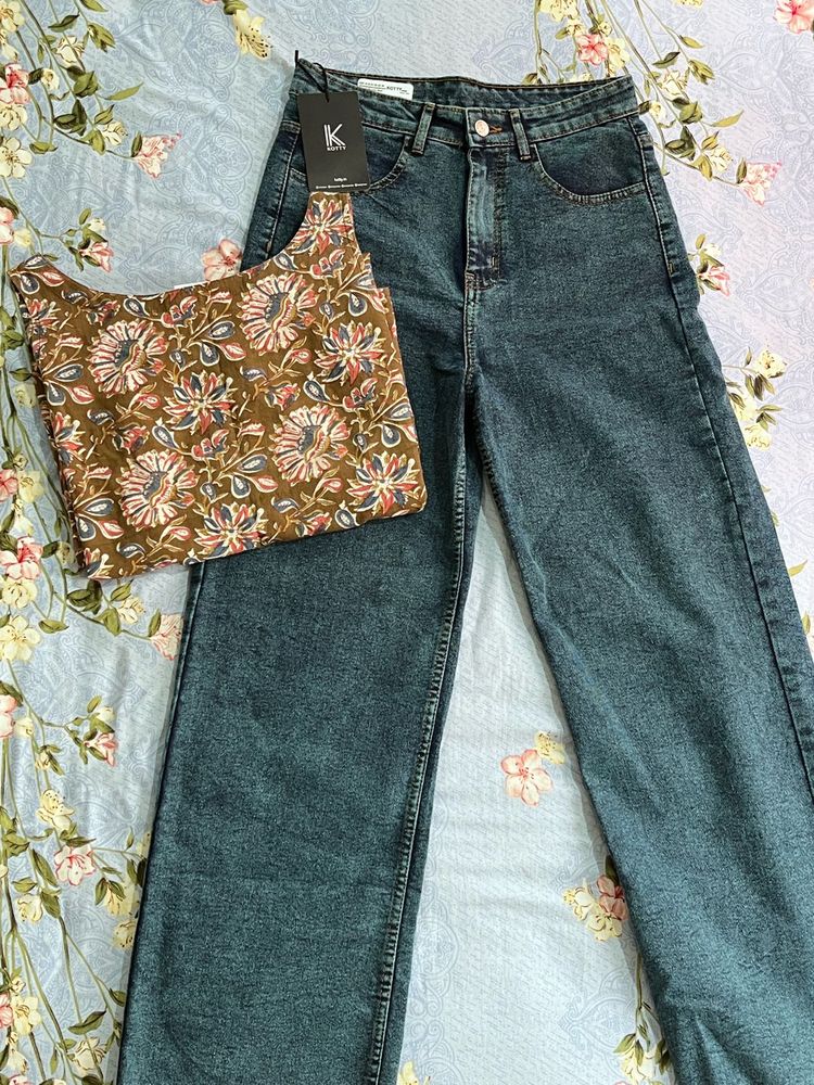 Women Kurta &amp; jeans Combo