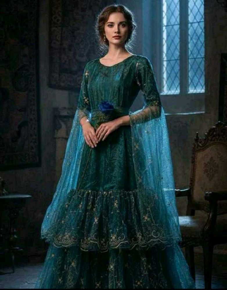 at low price 💗 -[teal gown ✨]