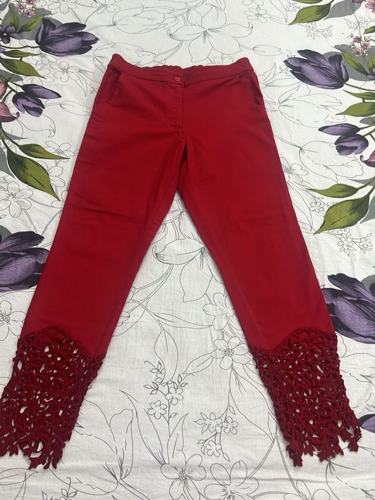Red stylish Pants