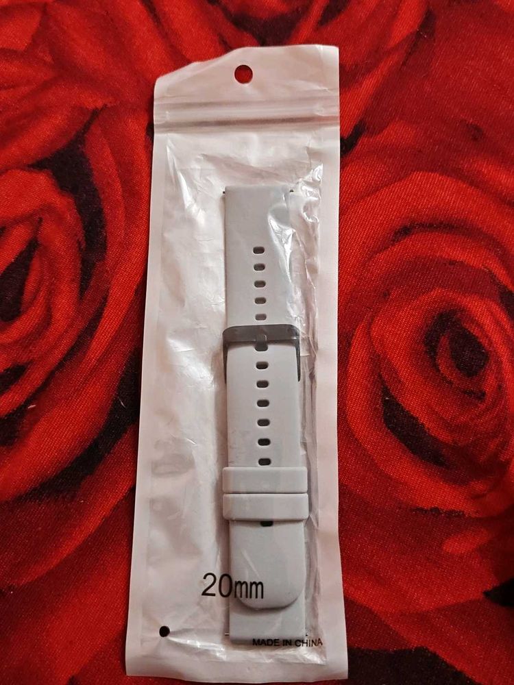 (NEW)20mm Light Grey Silicone Watch Band