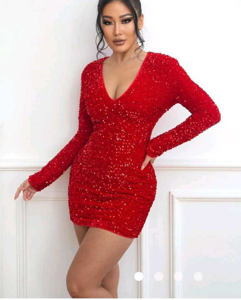Red Shimmer Cocktail Dress Offer
