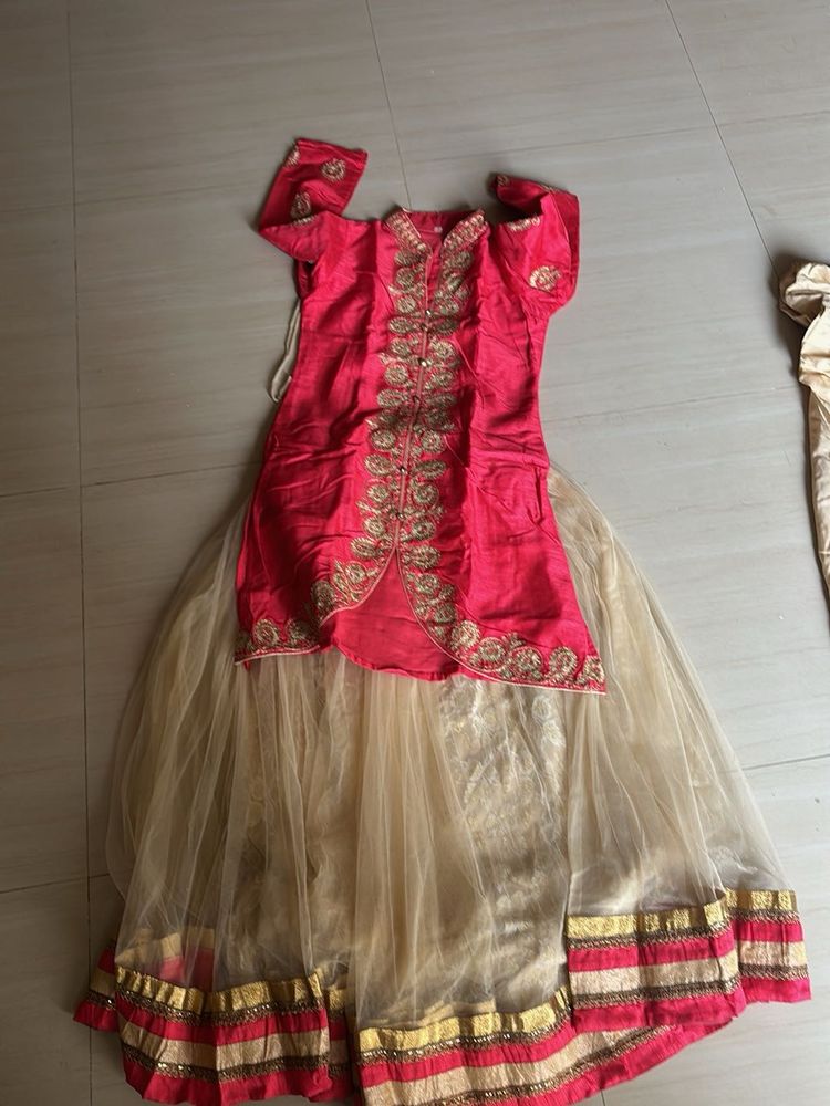 Salwar Suit with Pant And skirt