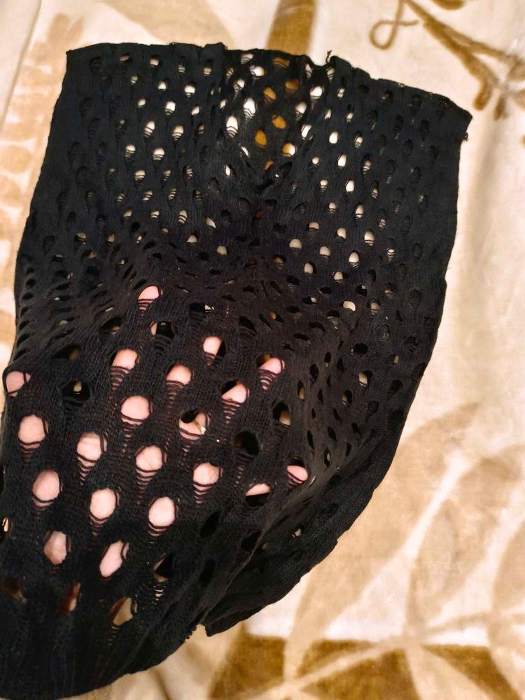 Black Fishnet Top