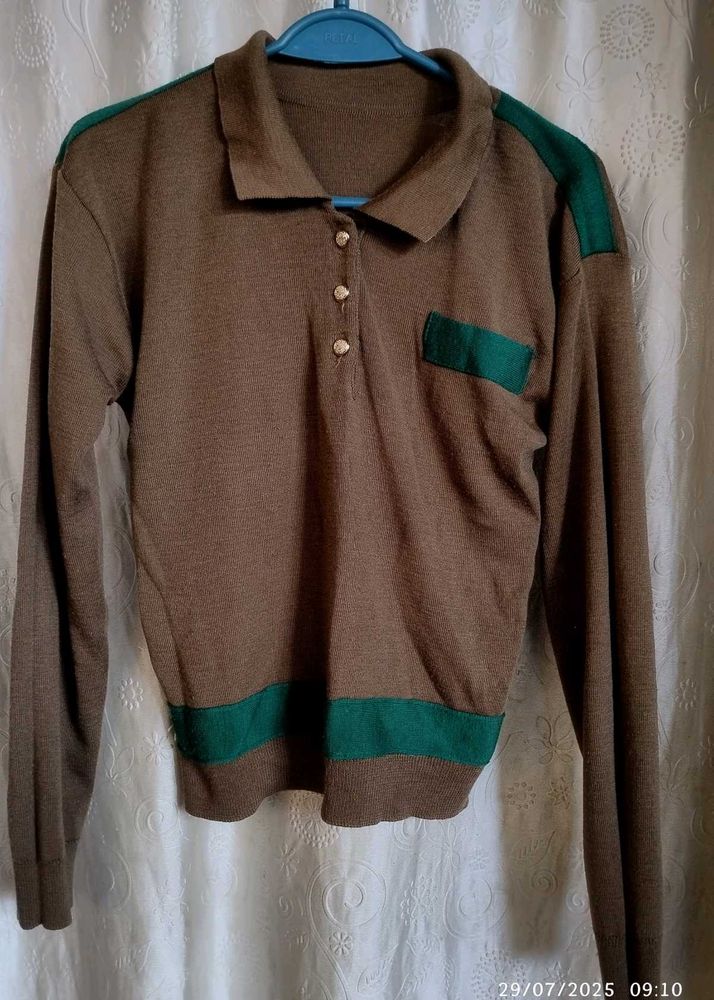 Vintage Brown &amp; Green Polo