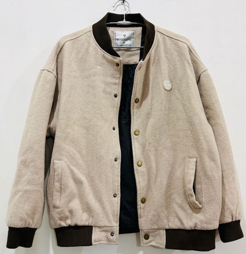 Woodland Wool Blend Bomber Jacket