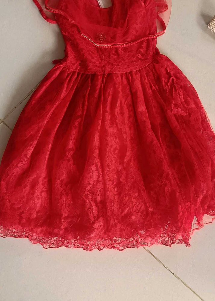 Red Lace Party Dress