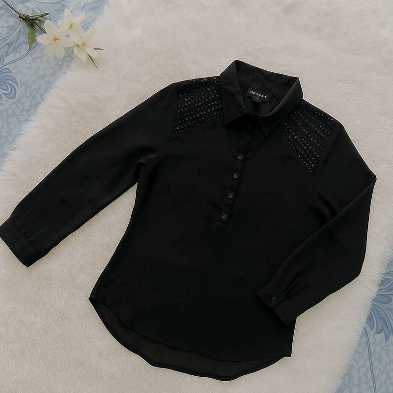 Stanzioni Black Embellished Blouse