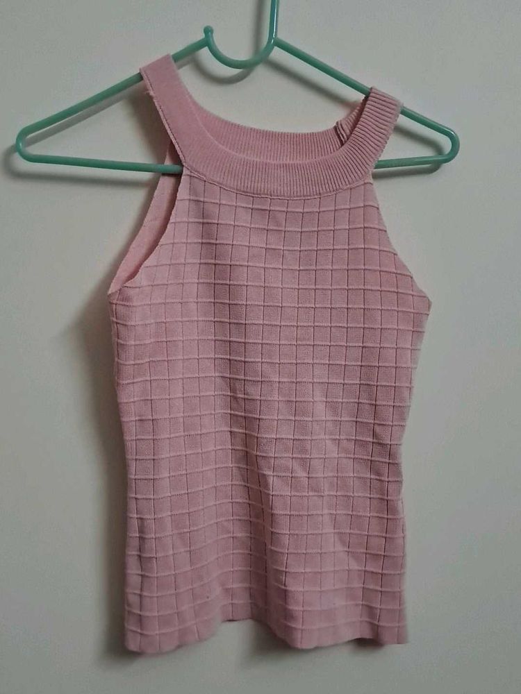 Pink Sleeveless Top