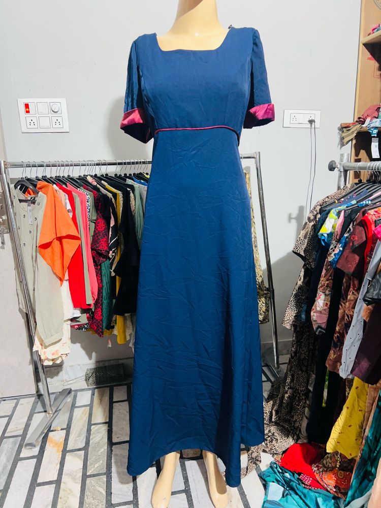 Elegant Blue Maxi Dress