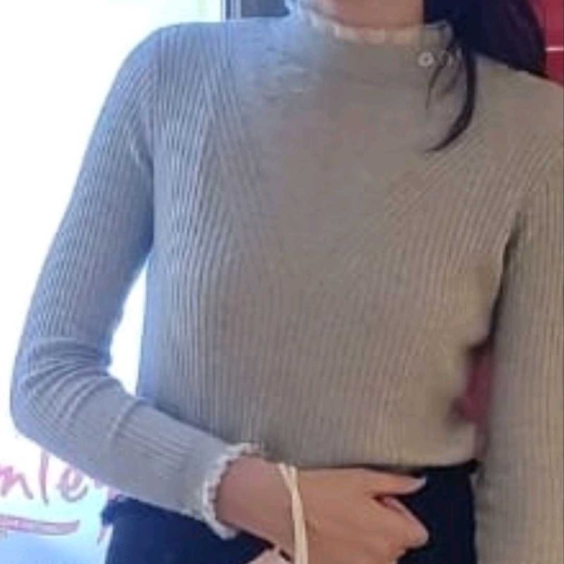 Ribbed knit sweater