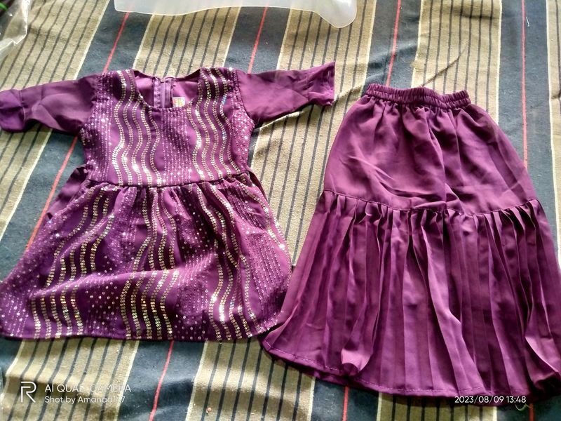 Printed Kurta &amp; Sharara Set