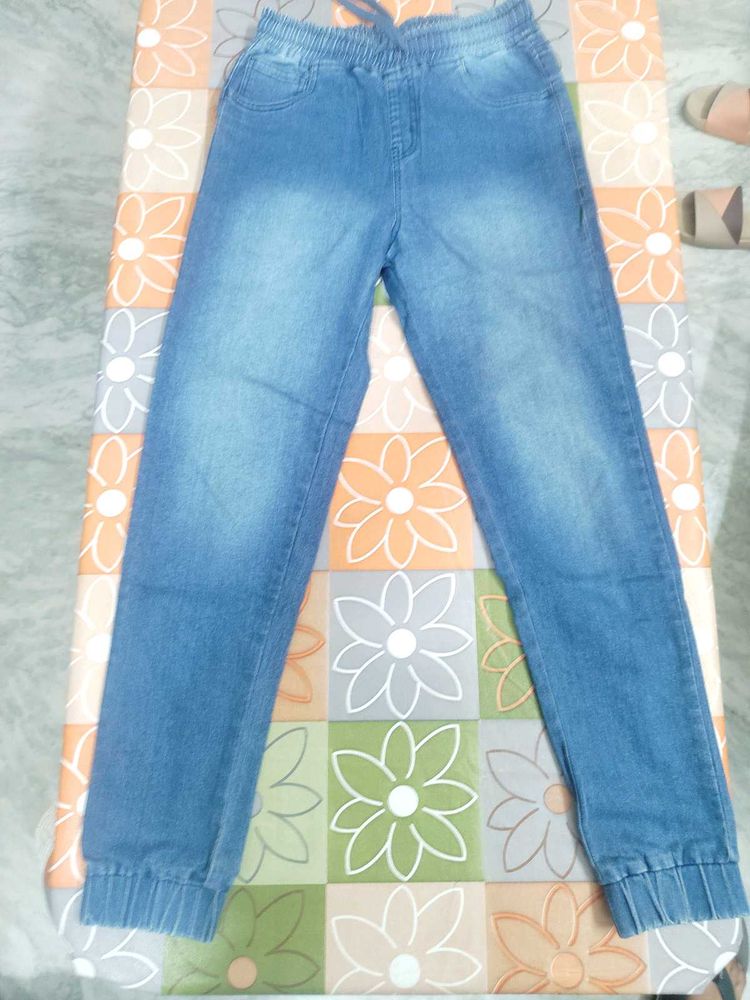 Blue Denim Joggers