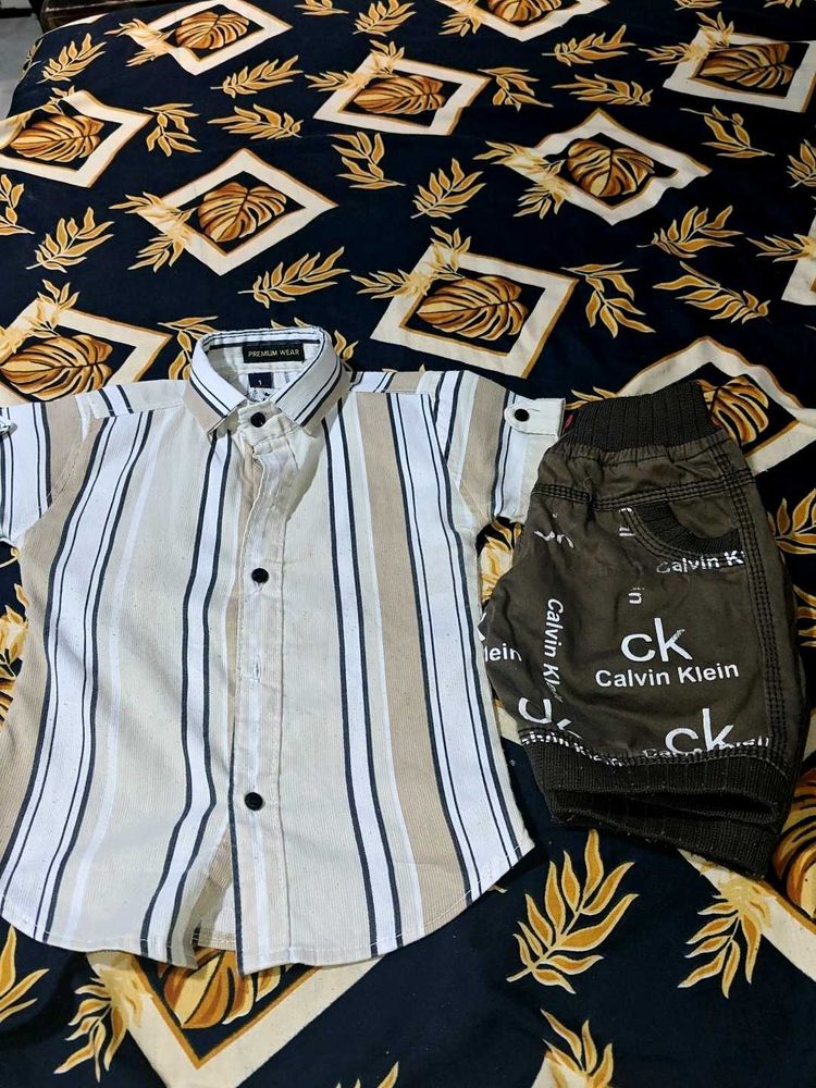 denim cotton shirt &amp; Shorts