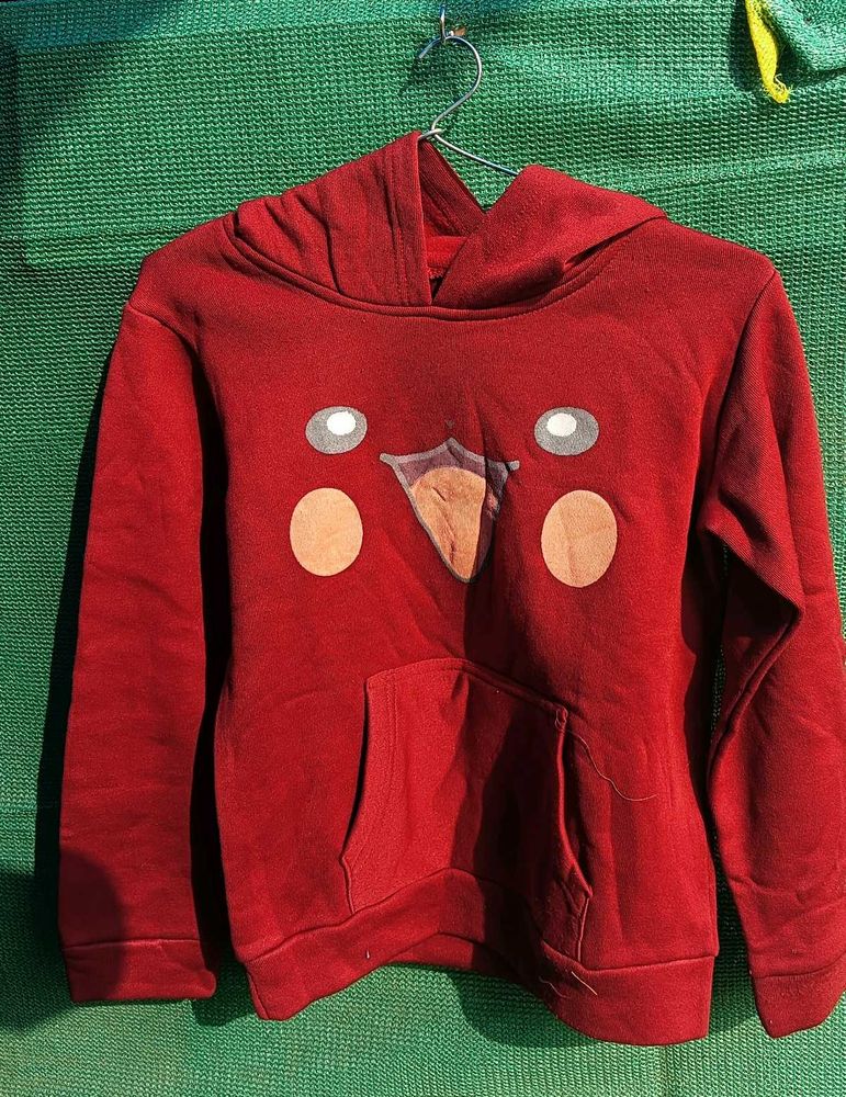 woman red hoddie ( free size upto M)