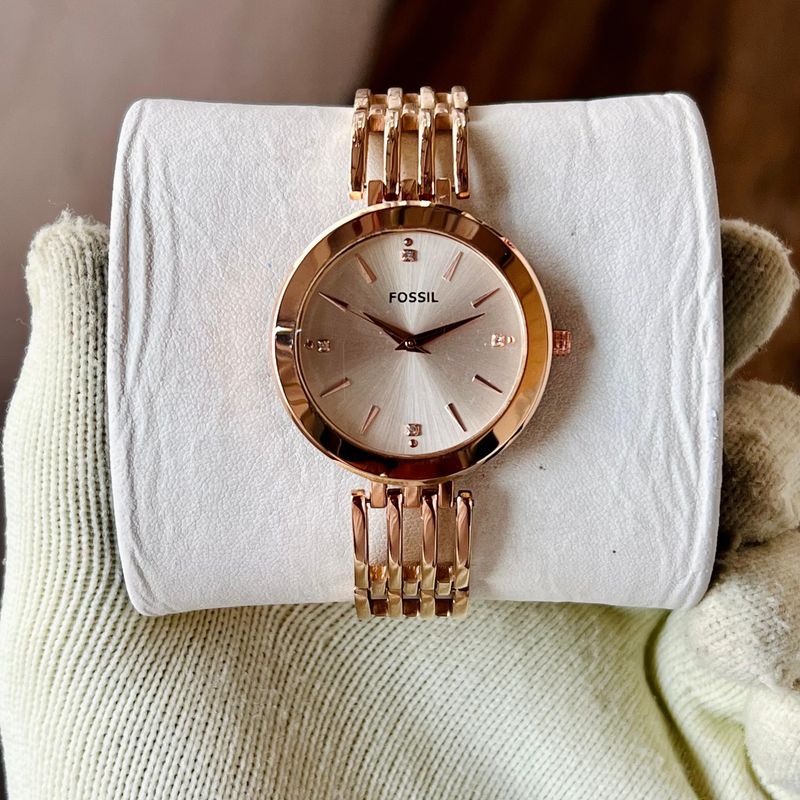Fossil Rose Gold Women Wrist Watch
