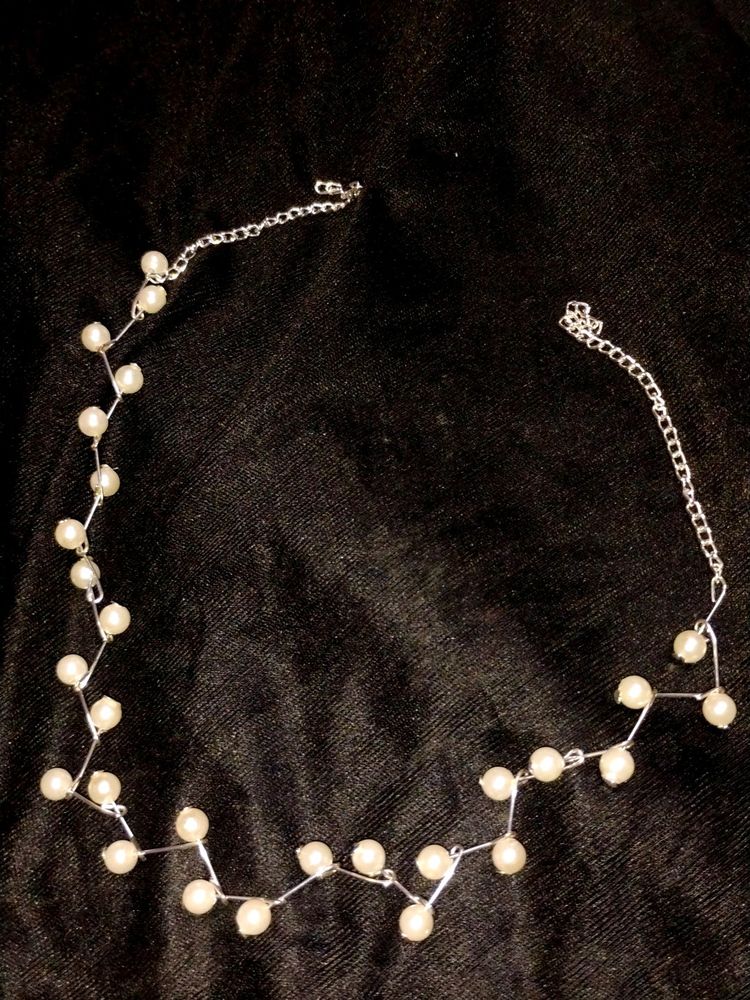 White Pearl Choker Set