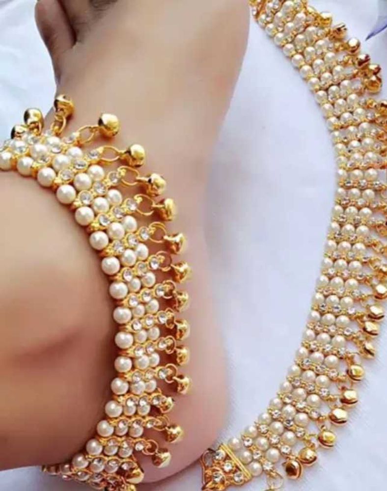Pearl Anklet with Bells