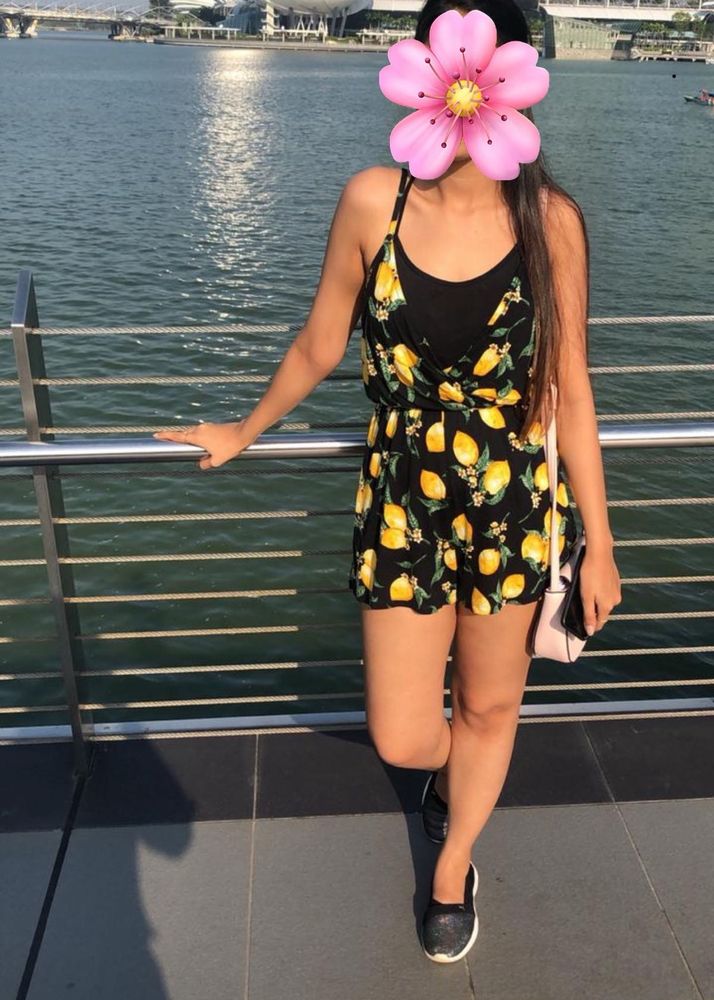 H&amp;M Lemon Print Romper