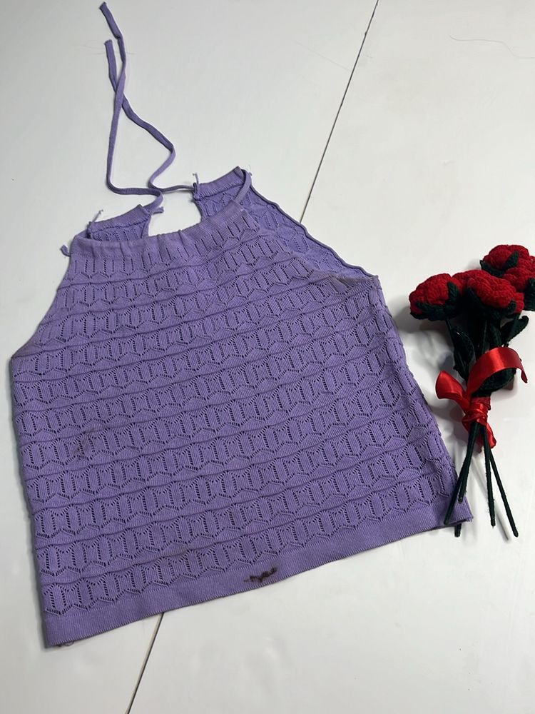 Lavender Halter Neck Top