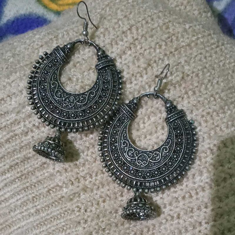 OxidisedJhumka Earrings