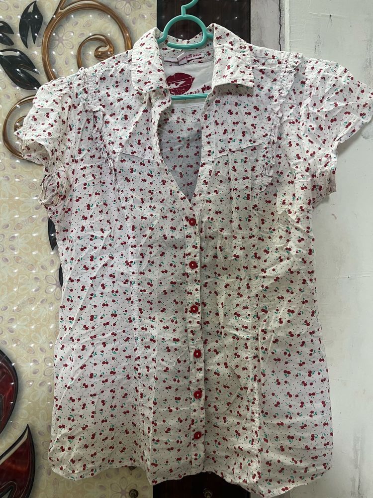 Cherry Shirt Top