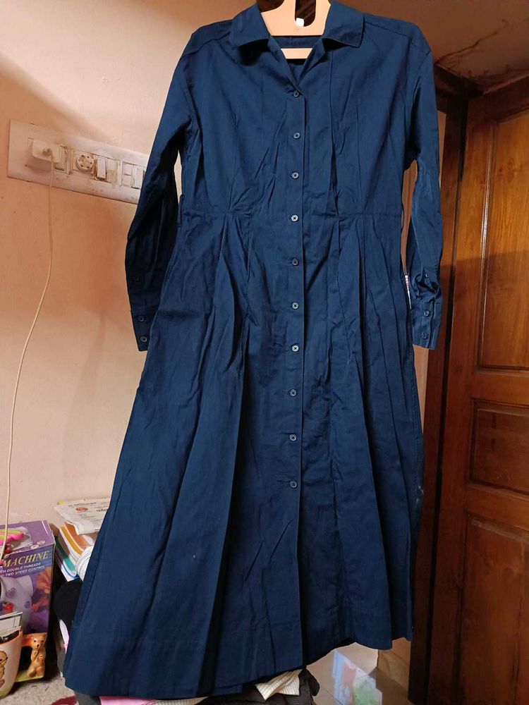 NAVY BLUE SHIRT DRESS