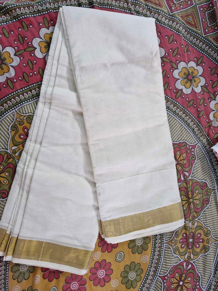 Pure Kerala Cotton Saree
