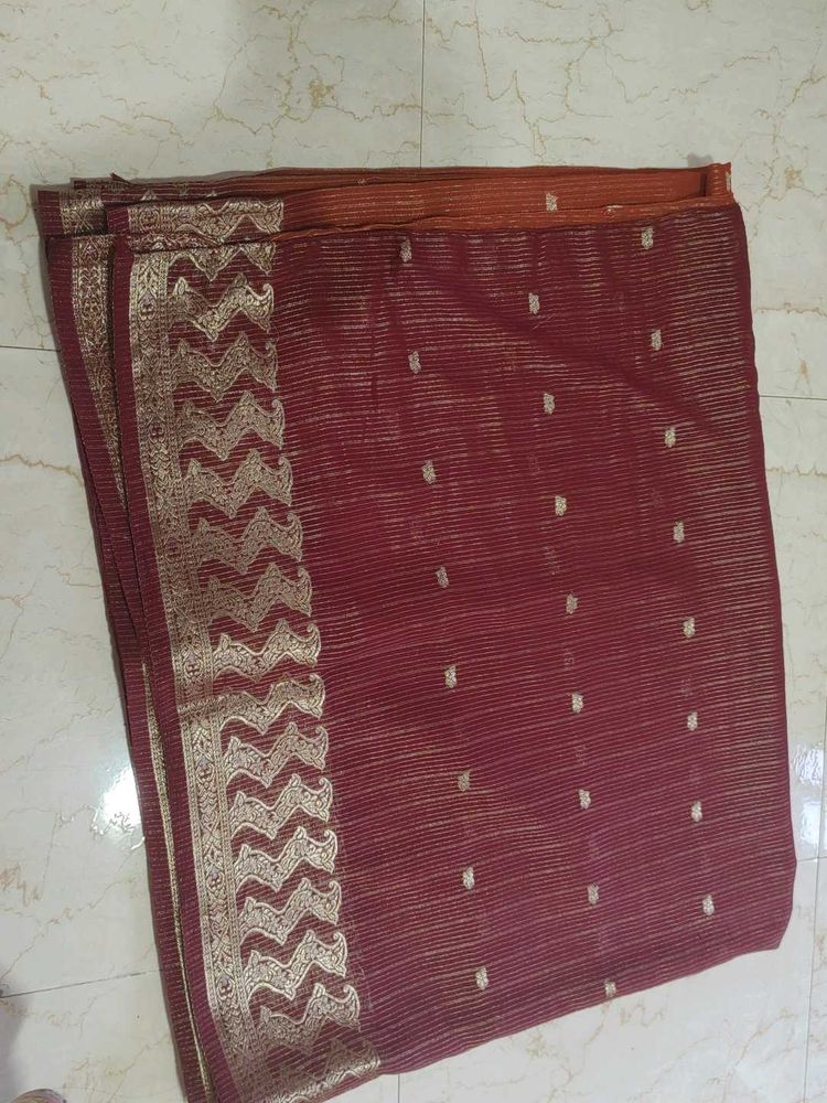 Elegant Maroon Saree