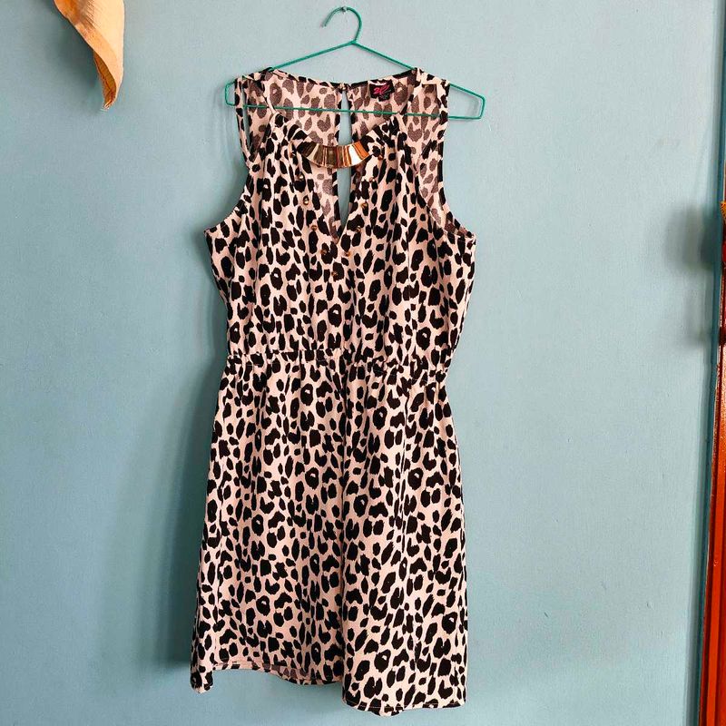 Chic Animal Print Mini Dress