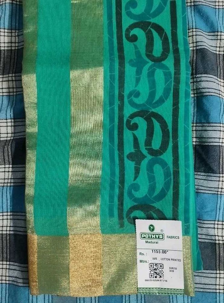 Premium Gorgeous Pure Cotton Printed Saree
