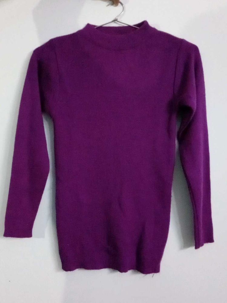 Purple Turtleneck Sweater