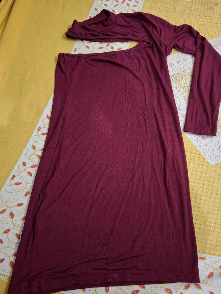 One Shoulder Slim Fit Shein Bodycon Dress