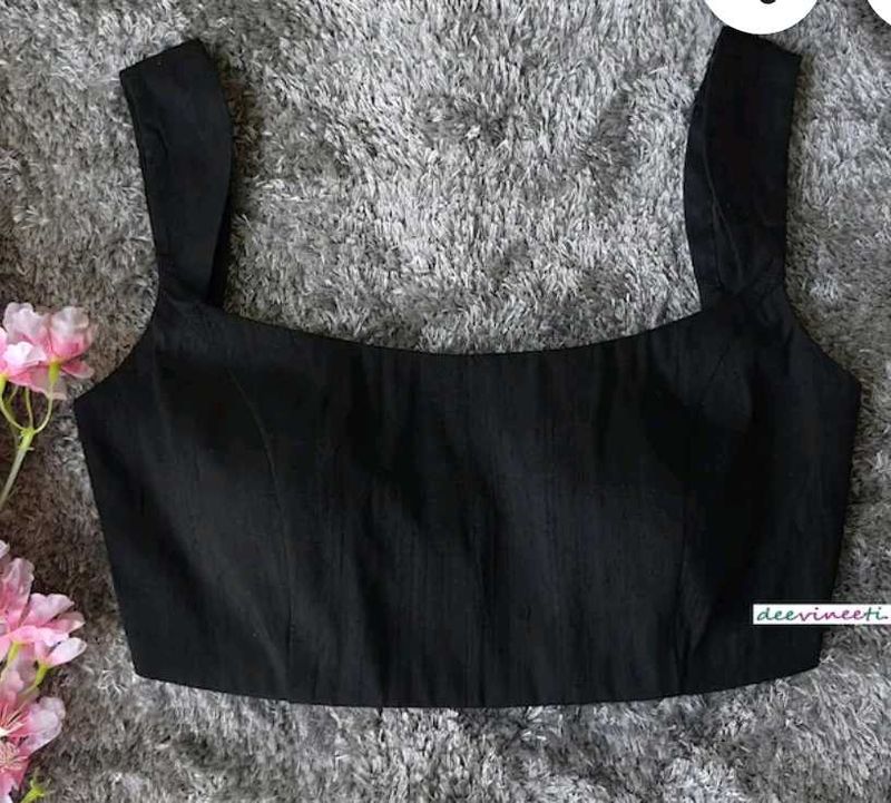 Padded Raw Silk Casual Strappy Blouse