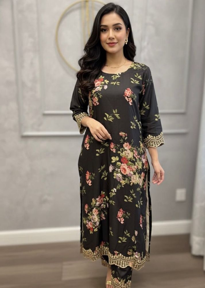 Floral Printed Imported Fabric co-ord set