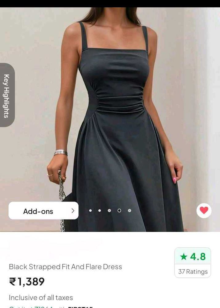 Black Fit &amp; Flare Dress