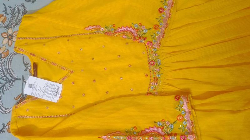 Elegant Yellow Kurta for haldi