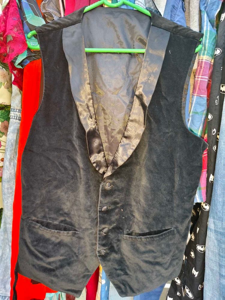 Vintage Velvet Vest Size Small Unisex