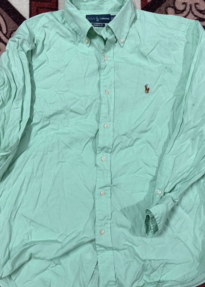 Ralph Lauren Green Long Sleeve Shirt