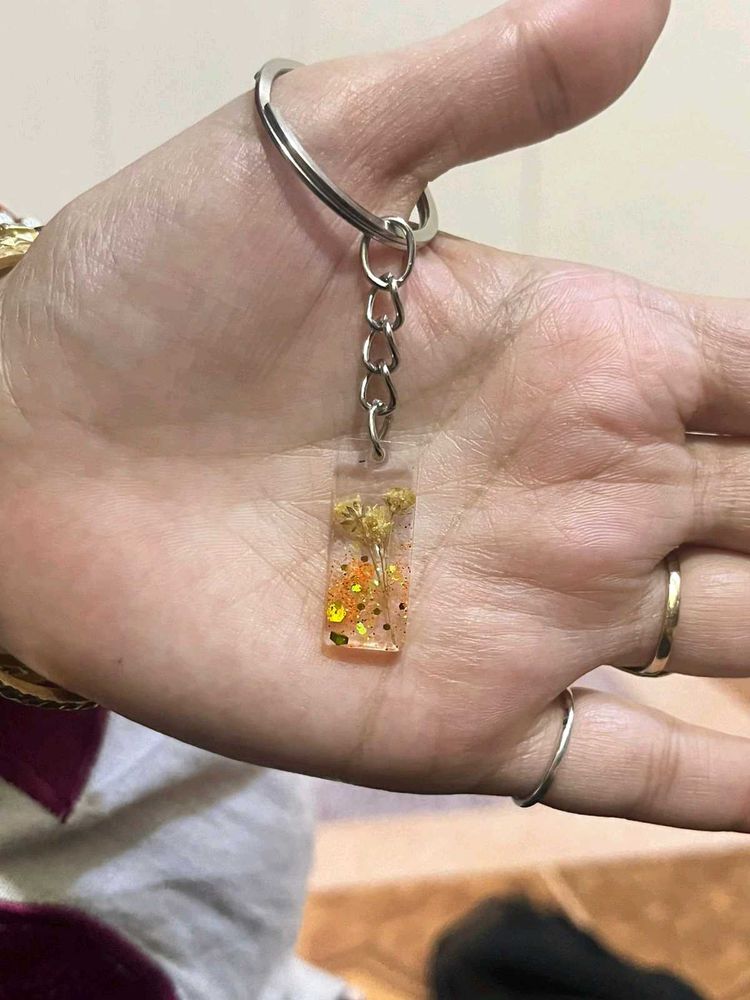 Four Floral Resin Keychain | 4 keychains |