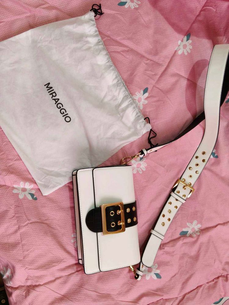 Miraggio Adrianne Metal Buckle Crossbody Bag