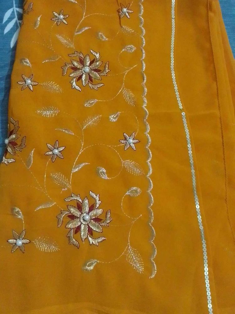 Embroidered saare with blouse