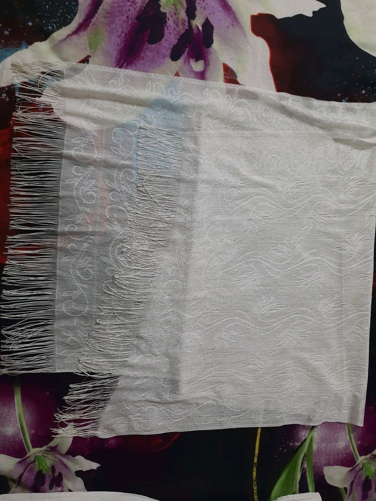 Beautiful white dupatta/stole