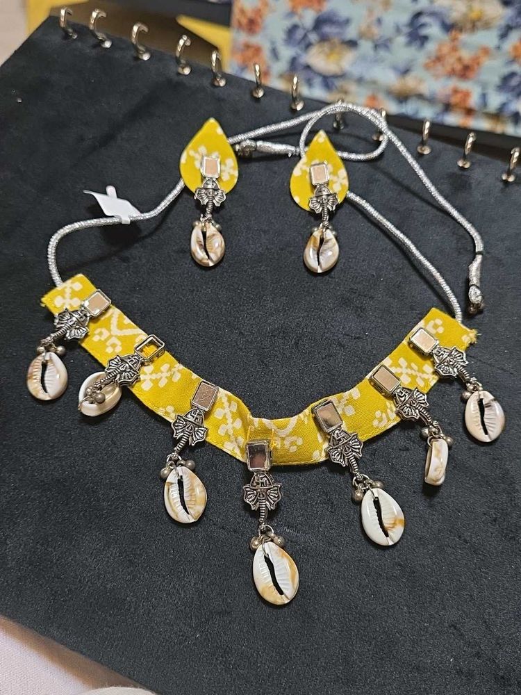 Yellow Handmade Choker Set
