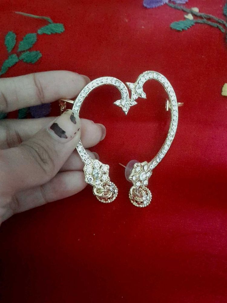 Sparkly Heart Ear Cuff