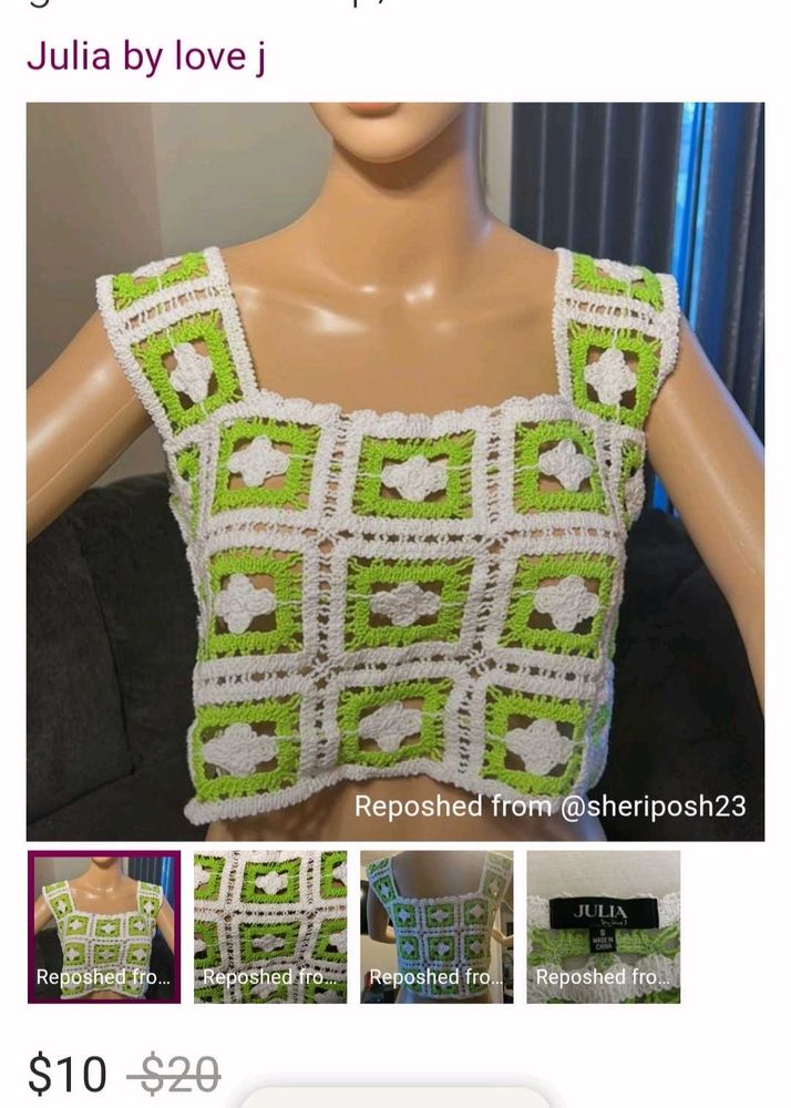 Crochet Crop Top - Julia by Love J