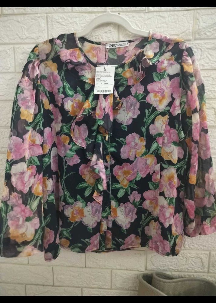 Zara Floral Print Top