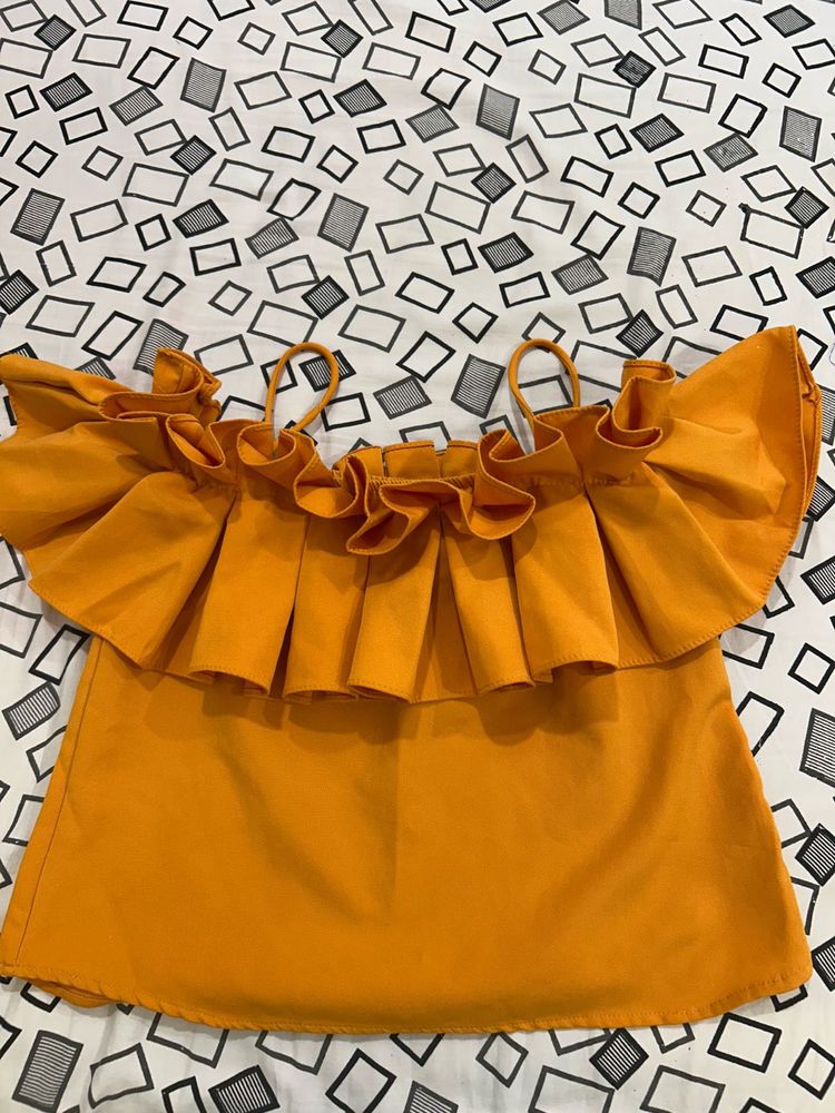 Ruffled Yellow Top