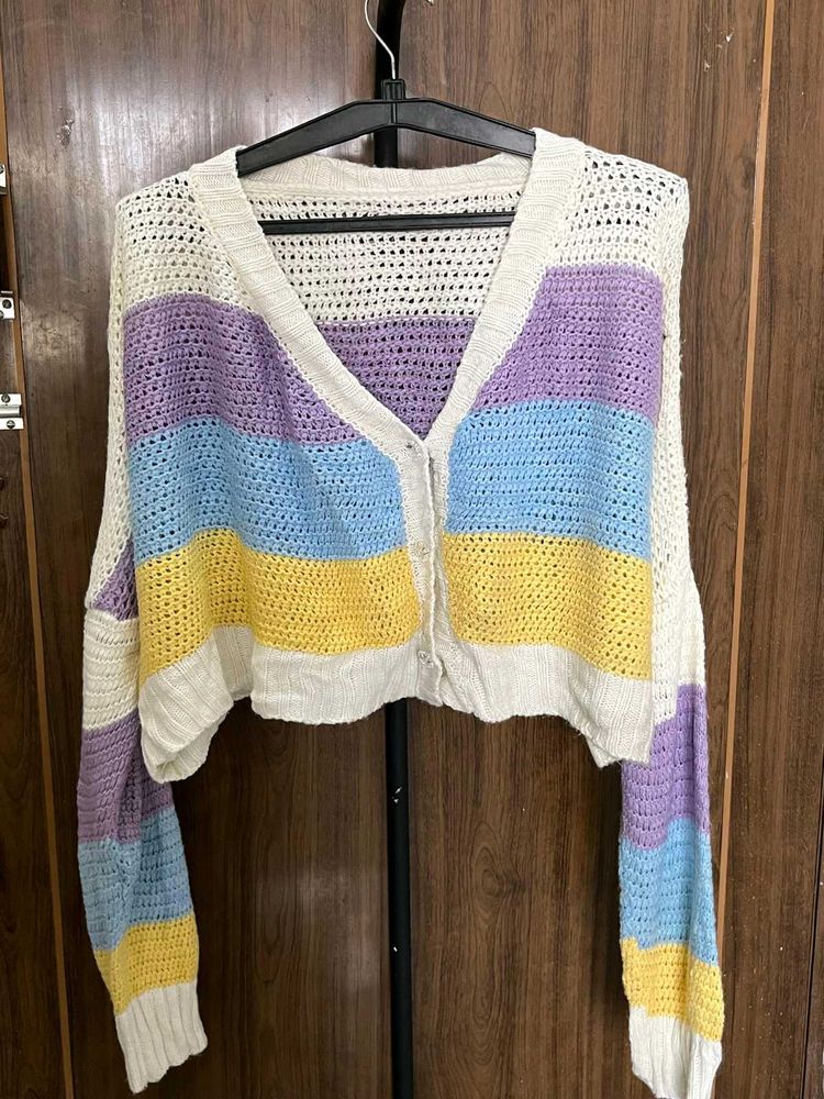Striped multi colour Cardigan