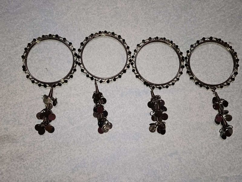 Black Stones Bangles
